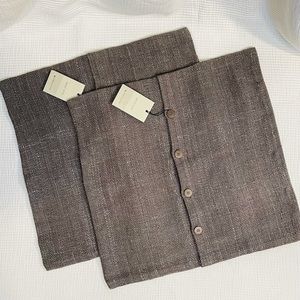 West Elm Silk Hand-loomed Pillow Covers - set of 2